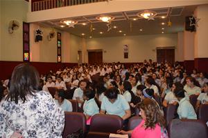 Les participants de la première journée à l'école Sainte Anne du Caire
