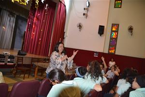 Les participants de la première journée à l'école Sainte Anne du Caire
