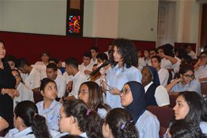 Les participants de la première journée à l'école Sainte Anne du Caire
