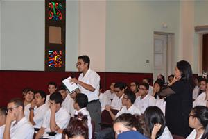 Les participants de la première journée à l'école Sainte Anne du Caire