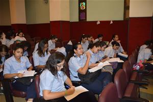 Les participants de la première journée à l'école Sainte Anne du Caire
