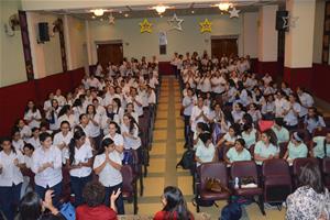 Les participants de la première journée à l'école Sainte Anne du Caire