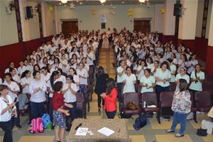 Les participants de la première journée à l'école Sainte Anne du Caire