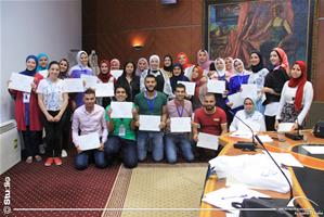 Photo de groupe avec les étudiants du 1<sup>er</sup> groupe de la formation