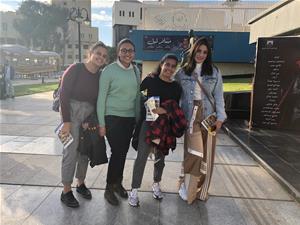 Avec l'actrice tunisienne Dora à l'Opéra du Caire