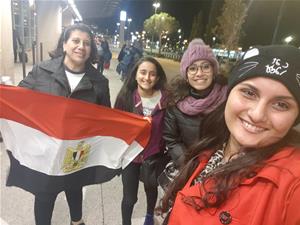 Les lauréates devant l'aéroport du Marseille