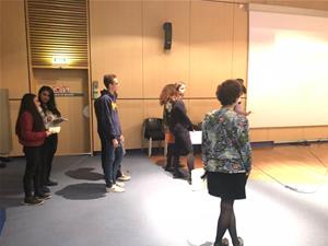 Les lauréates à la bibliothèque de l'Alcazar le 2<sup>e</sup> jour