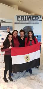 Les lauréates avec Mme Valérie GERBAULT, Déléguée Générale du CMCA à la bibliothèque de l'Alcazar le 3<sup>e</sup> jour