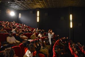 Le débat avec les lycéens au cinéma le Prado le 4<sup>e</sup> jour