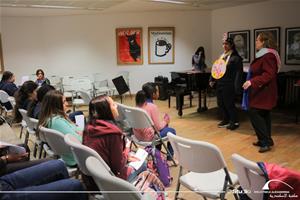 Les participants de l'atelier avec M<sup>me</sup> Nelly Dubocage