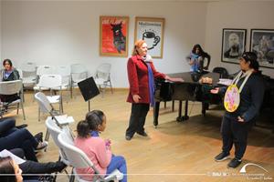 Les participants de l'atelier avec M<sup>me</sup> Nelly Dubocage