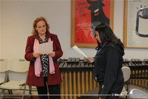 Les participants de l'atelier avec M<sup>me</sup> Nelly Dubocage