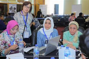  Participants at the workshop: Having our Voices Heard in IFLA: A World Café Dialogue.