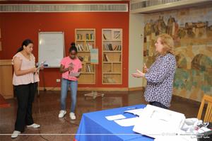  Les participants de l'atelier avec Mme Nelly Dubocage