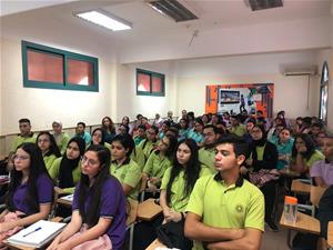  Les participants de la 1<sup>re</sup> journée à l'école Port-Said International Schools (PIS)