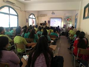 Les participants de la 1<sup>re</sup> journée à l'école Port-Said International Schools (PIS)