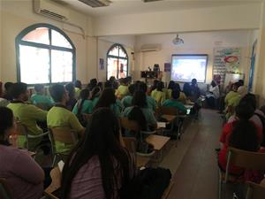 Les participants de la 1<sup>re</sup> journée à l'école Port-Said International Schools (PIS)