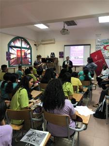 Les participants de la 1<sup>re</sup> journée à l'école Port-Said International Schools (PIS)