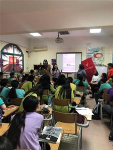 Les participants de la 1<sup>re</sup> journée à l'école Port-Said International Schools (PIS)