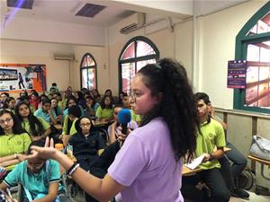 Les participants de la 1<sup>re</sup> journée à l'école Port-Said International Schools (PIS)