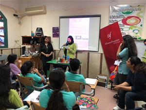 Les participants de la 1<sup>re</sup> journée à l'école Port-Said International Schools (PIS)