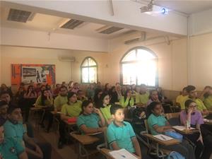 Les participants de la 1<sup>re</sup> journée à l'école Port-Said International Schools (PIS)