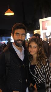 Avec l'acteur Amr Abed