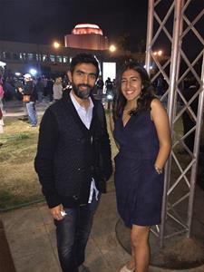 Avec l'acteur Amr Abed