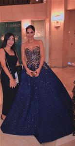 Avec l'actrice Nada Moussa lors de la cérémonie de clôture