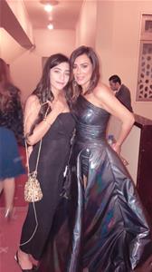 Avec l'actrice Ingi El Mokadem lors de la cérémonie de clôture