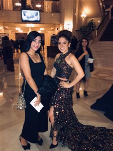 Avec l'actrice Rana Raeis lors de la cérémonie de clôture