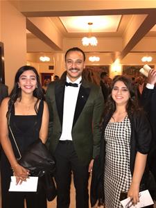 Avec l'acteur Ahmed Khaled Saleh lors de la cérémonie de clôture
