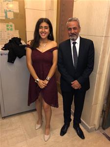 Avec l'acteur Sabri Fawaz lors de la cérémonie de clôture  