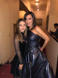 Avec l'actrice Ingi El Mokadem lors de la cérémonie de clôture  