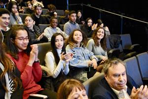Les lauréates lors du débat des lycéens au MuCEM  