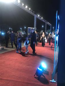 Lors de la cérémonie d'inauguration