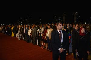  Lors de la cérémonie d'inauguration  