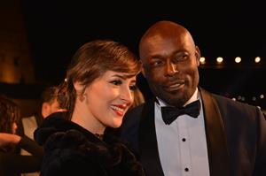  Lors de la cérémonie d'inauguration  