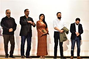 Lors de la projection du film d'inauguration du festival "Boîte à merveilles"