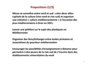 Atelier « Comment développer la citoyenneté en Méditerranée »