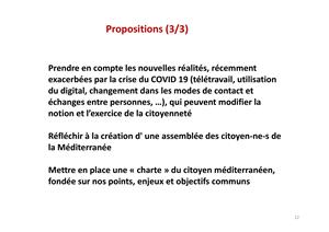 Atelier « Comment développer la citoyenneté en Méditerranée »