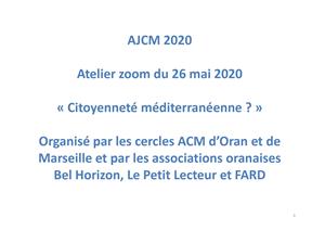 Atelier « Comment développer la citoyenneté en Méditerranée »