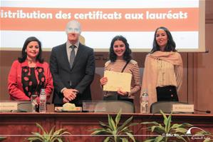 La distribution des certificats aux lauréates de l’atelier « Trois journées du cinéma méditerranéen »