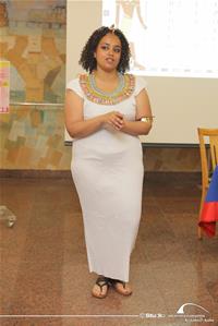 Ranine Essam, l'animatrice de l'atelier "A B C Egyptologie"