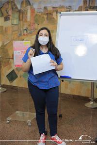 M<sup>lle</sup> Yasmina Mamdouh, l'animatrice de l'atelier "Journée du chocolat"