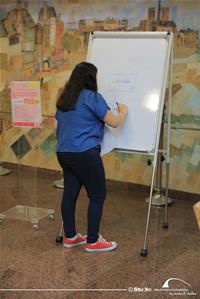 M<sup>lle</sup> Yasmina Mamdouh, l'animatrice de l'atelier "Journée du chocolat"