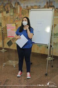 M<sup>lle</sup> Yasmina Mamdouh, l'animatrice de l'atelier "Journée du chocolat"