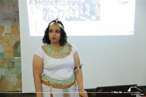 Ranine Essam, l'animatrice de l'atelier "A B C Egyptologie"