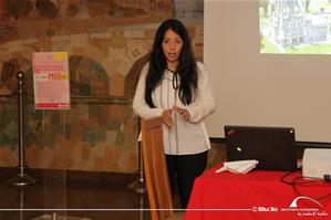M<sup>me</sup> Ines Badawy, l'animatrice de l'atelier "Introduction à la muséologie"
