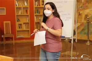 M<sup>lle</sup> Yasmina Mamdouh, l'animatrice de l'atelier "Journée du chocolat"